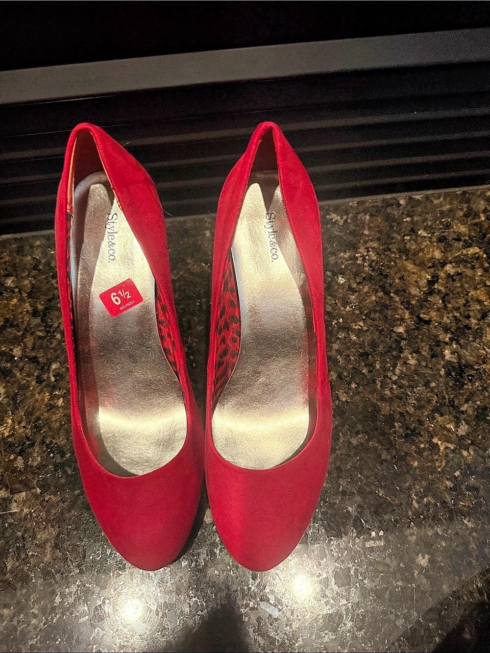 Style&co. Red Pointed Toe Heels US 6.5